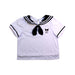 A White Short Sleeve Tops from Balabala in size 7Y for girl. (Front View)