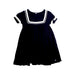 A Black Short Sleeve Dresses from Petit Bateau in size 6T for girl. (Front View)