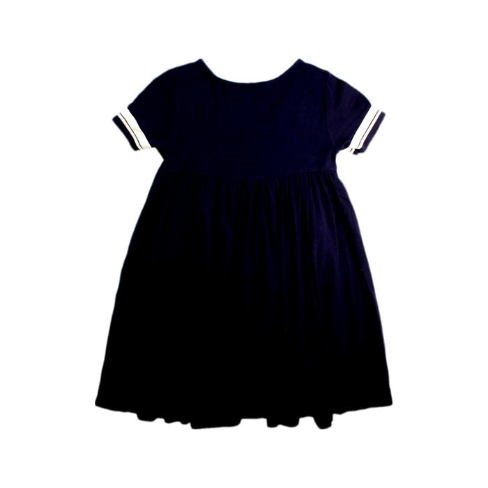 A Black Short Sleeve Dresses from Petit Bateau in size 6T for girl. (Back View)