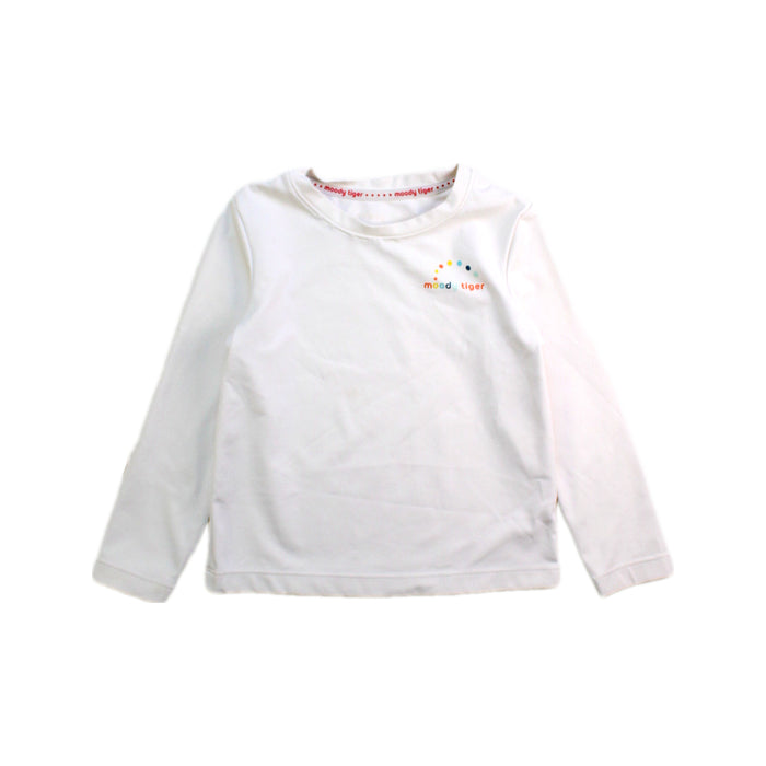 A White Long Sleeve T Shirts from Moody Tiger in size 2T for girl. (Front View)
