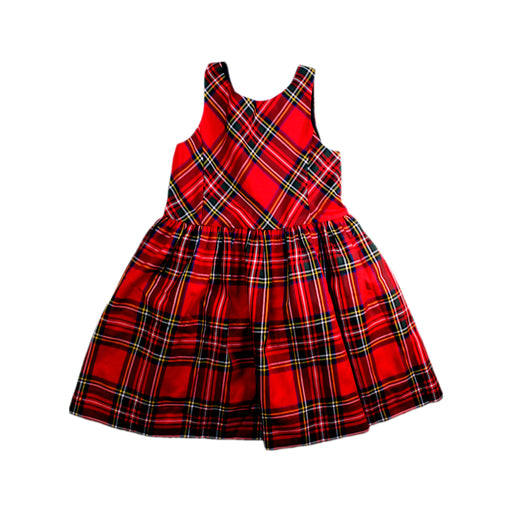 A Red Sleeveless Dresses from Polo Ralph Lauren in size 6T for girl. (Front View)