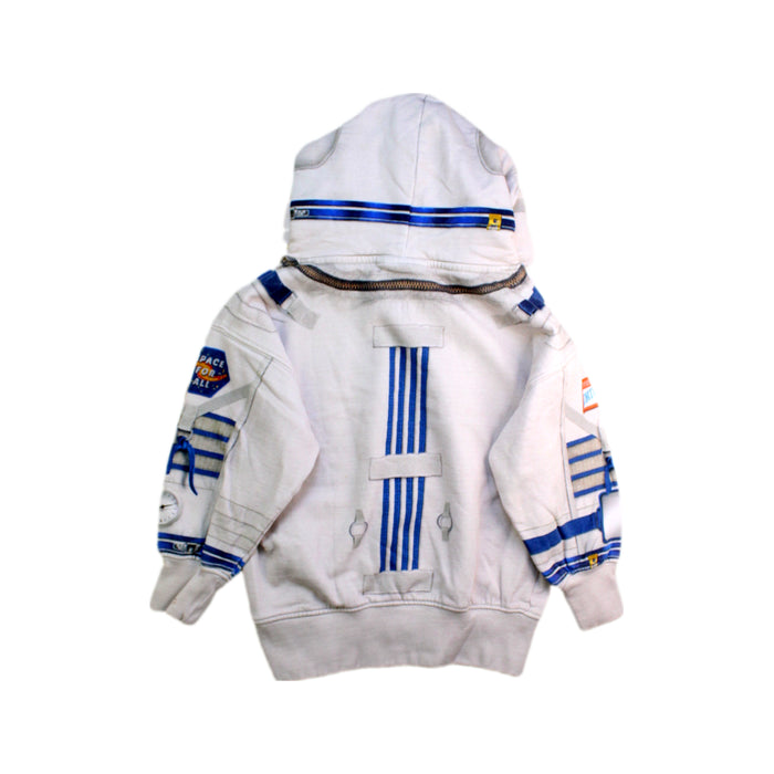 A White Hooded Sweatshirts from Molo in size 5T for boy. (Back View)