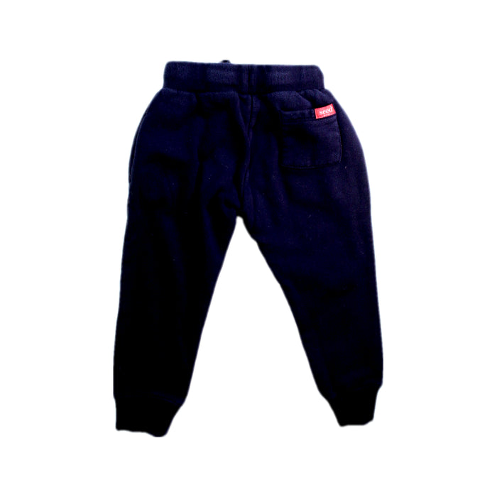 A Navy Sweatpants from Seed in size 2T for boy. (Back View)