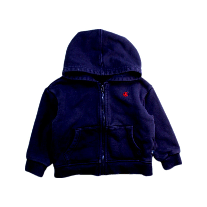 A Navy Lightweight Jackets from Petit Bateau in size 18-24M for boy. (Front View)
