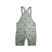 A Green Overall Shorts from Jojo Maman Bébé in size 2T for boy. (Back View)