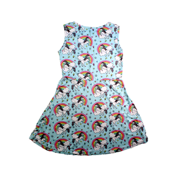 A Blue Sleeveless Dresses from Lola + The Boys in size 8Y for girl. (Back View)