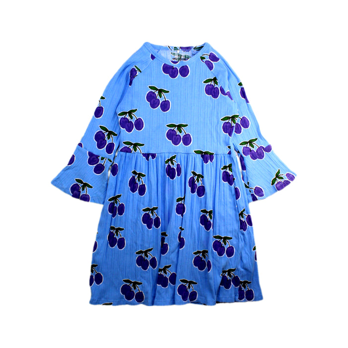A Blue Long Sleeve Dresses from Mini Rodini in size 8Y for girl. (Front View)