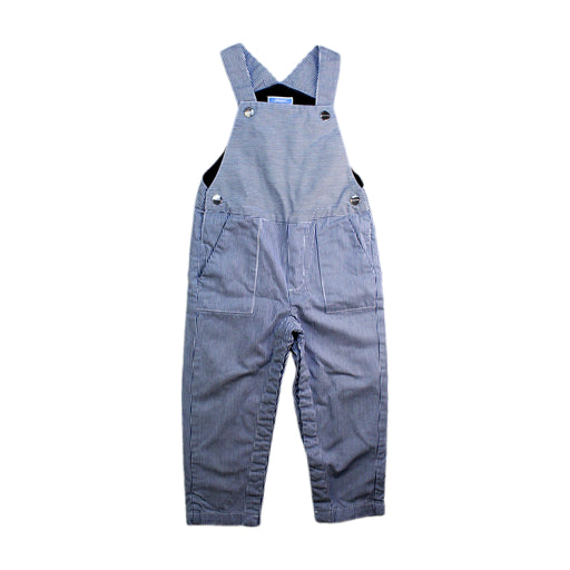 A Blue Long Overalls from Jacadi in size 3T for boy. (Front View)