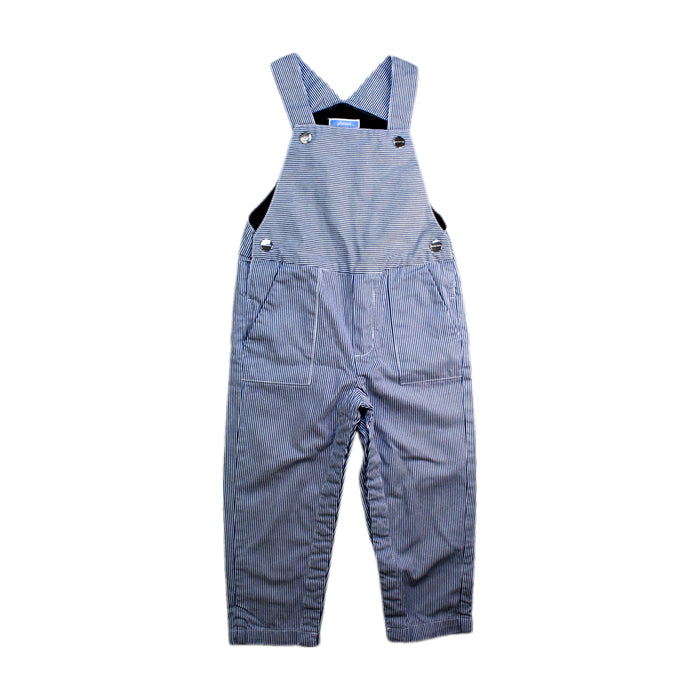 A Blue Long Overalls from Jacadi in size 3T for boy. (Front View)