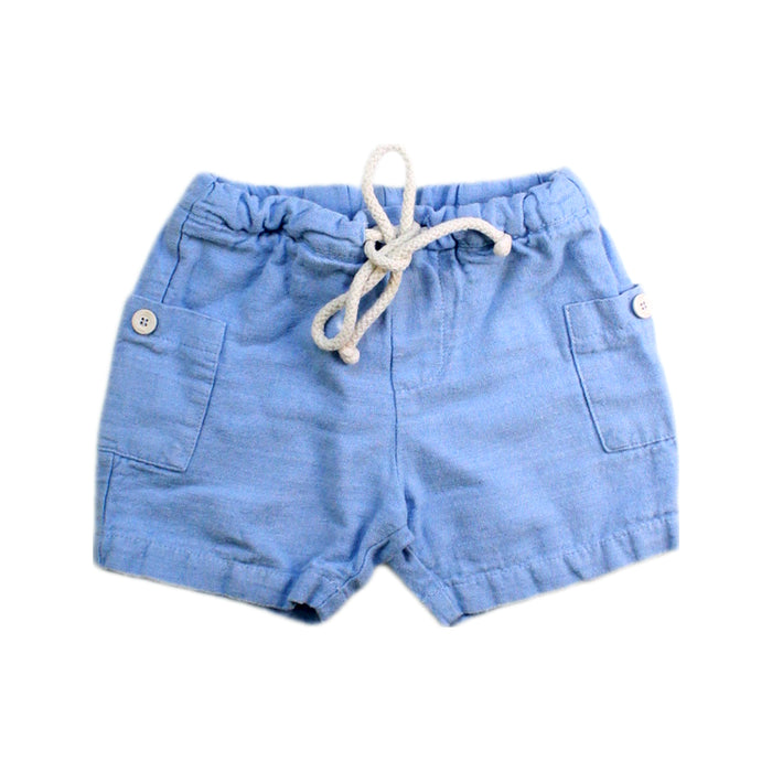 A Blue Shorts from Paz Rodriguez in size 18-24M for boy. (Front View)