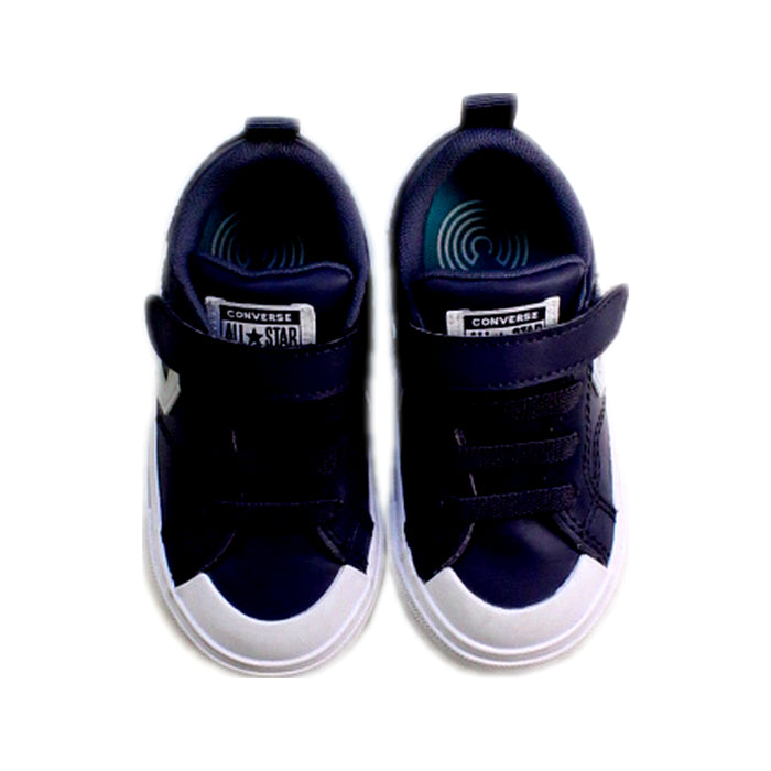 A Navy Sneakers from Converse in size 18-24M for boy. (Back View)