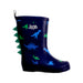 A Navy Rain Boots from Jojo Maman Bébé in size 18-24M for boy. (Front View)