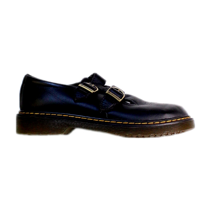 A Black Loafers & Moccasins from Dr. Martens in size 11Y for girl. (Front View)