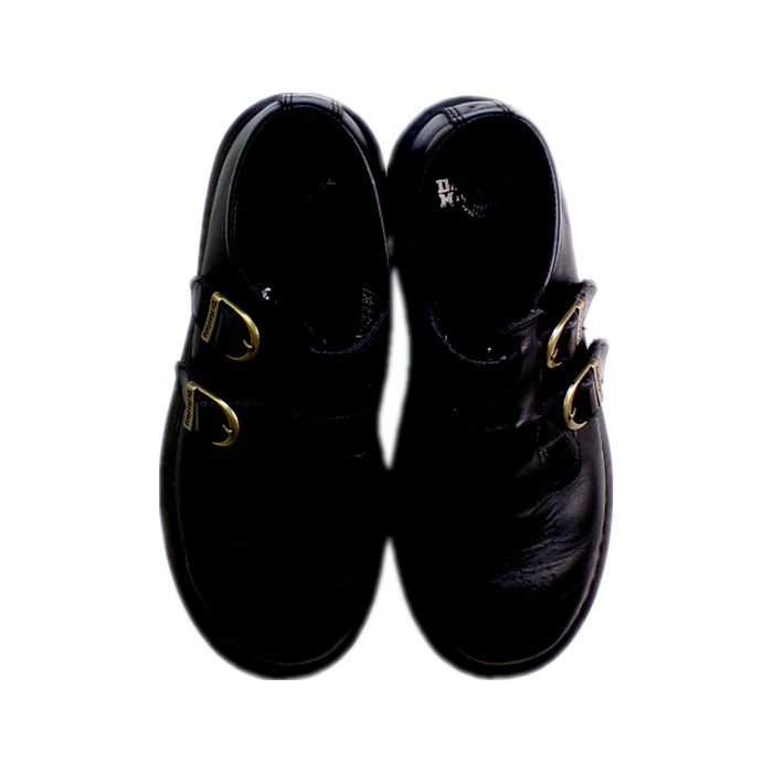 A Black Loafers & Moccasins from Dr. Martens in size 11Y for girl. (Back View)
