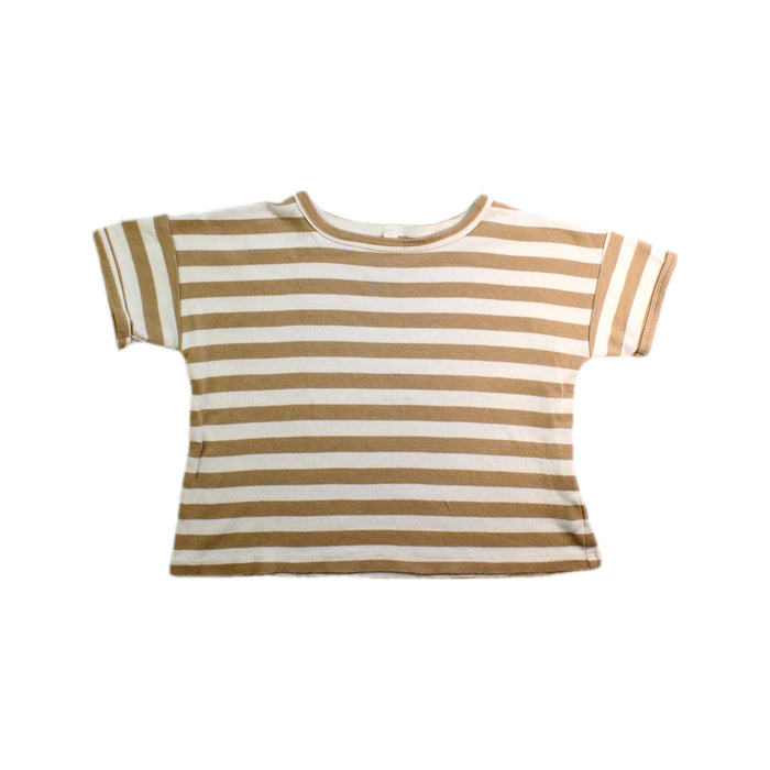 A Beige Short Sleeve T Shirts from Organic Zoo in size 12-18M for boy. (Front View)