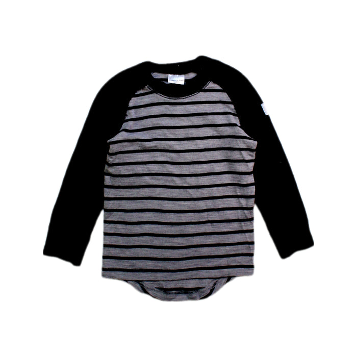 A Black Long Sleeve T Shirts from Polarn O. Pyret in size 12-18M for boy. (Front View)