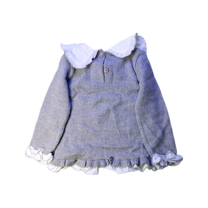 A Grey Long Sleeve Tops from Foque in size 4T for girl. (Back View)