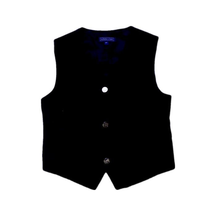 A Black Suit Vests from Nicholas & Bears in size 6T for girl. (Front View)