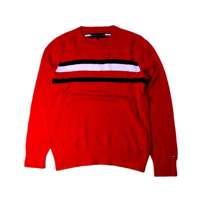 A Red Crewneck Sweatshirts from Tommy Hilfiger in size 8Y for boy. (Front View)