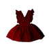 A Burgundy Sleeveless Dresses from Fina Ejerique in size 4T for girl. (Back View)