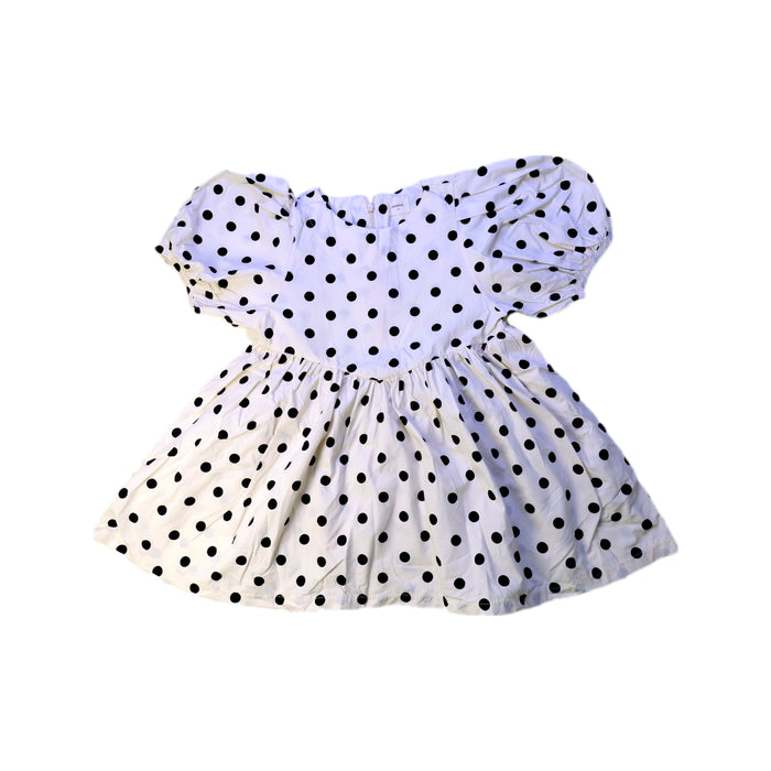A White Short Sleeve Dresses from Monbebe in size 5T for girl. (Front View)