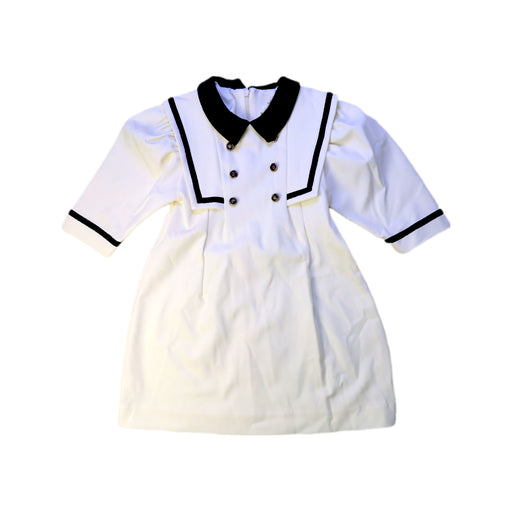 A White Long Sleeve Dresses from Claudine in size 4T for girl. (Front View)