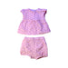 A Pink Shorts Sets from The Little White Company in size 3-6M for girl. (Front View)
