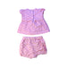 A Pink Shorts Sets from The Little White Company in size 3-6M for girl. (Back View)