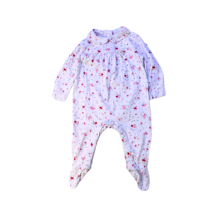 A White Onesies from The Little White Company in size Newborn for girl. (Front View)