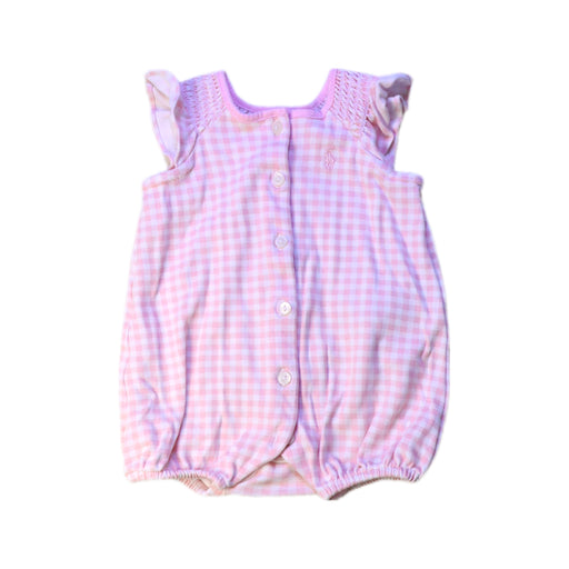A Pink Sleeveless Rompers from Ralph Lauren in size 0-3M for girl. (Front View)