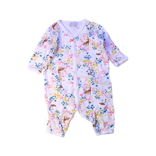 A Multicolour Long Sleeve Rompers from Petit Bateau in size 0-3M for girl. (Front View)