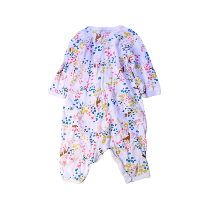 A Multicolour Long Sleeve Rompers from Petit Bateau in size 0-3M for girl. (Back View)