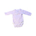 A White Long Sleeve Bodysuits from Petit Bateau in size 0-3M for girl. (Front View)