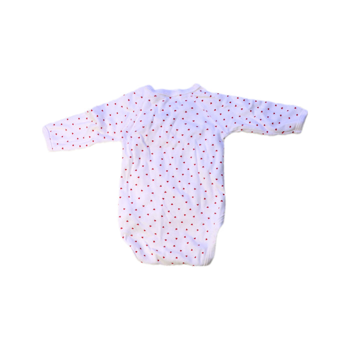 A White Long Sleeve Bodysuits from Petit Bateau in size 0-3M for girl. (Back View)