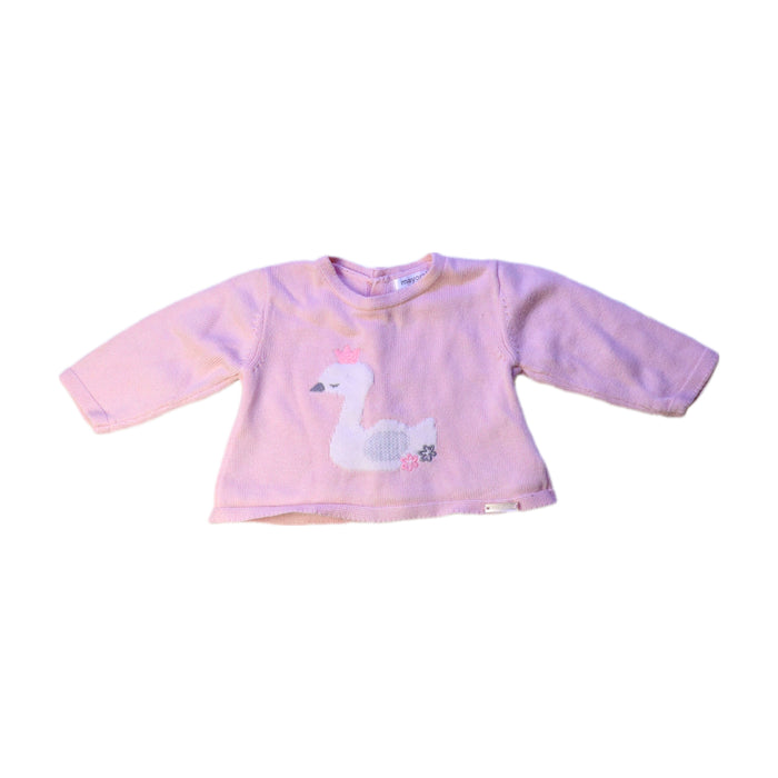 A Pink Long Sleeve Tops from Mayoral in size 0-3M for girl. (Front View)