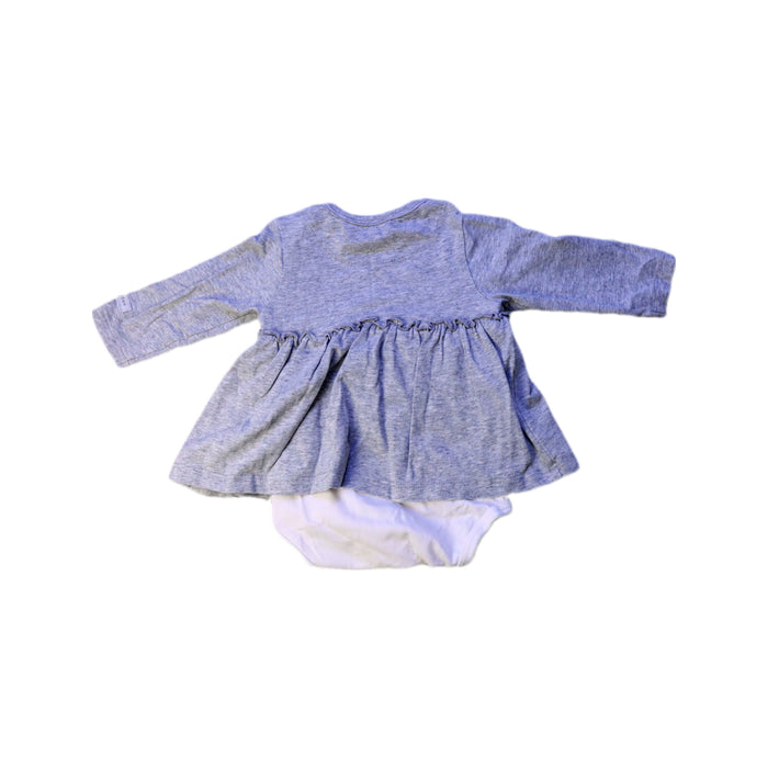 A Blue Long Sleeve Bodysuits from bellybutton in size 0-3M for girl. (Back View)