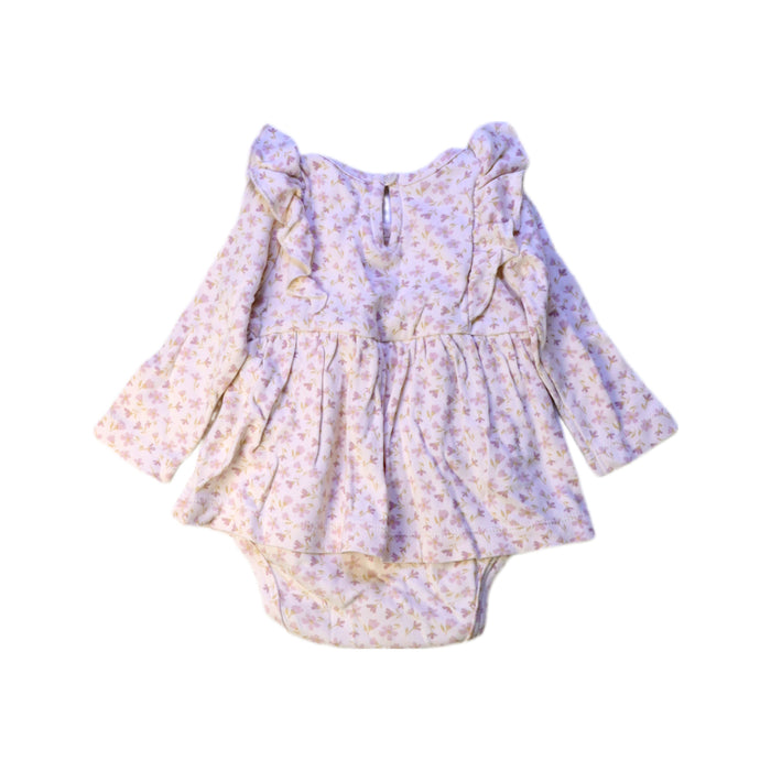 A Pink Long Sleeve Bodysuits from Jamie Kay in size 3-6M for girl. (Back View)