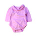 A Pink Long Sleeve Bodysuits from Jojo Maman Bébé in size 0-3M for girl. (Front View)