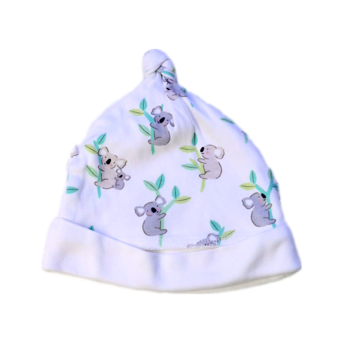 A White Winter Hats from Jojo Maman Bébé in size 0-3M for neutral. (Front View)