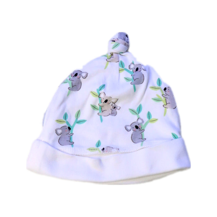 A White Winter Hats from Jojo Maman Bébé in size 0-3M for neutral. (Back View)