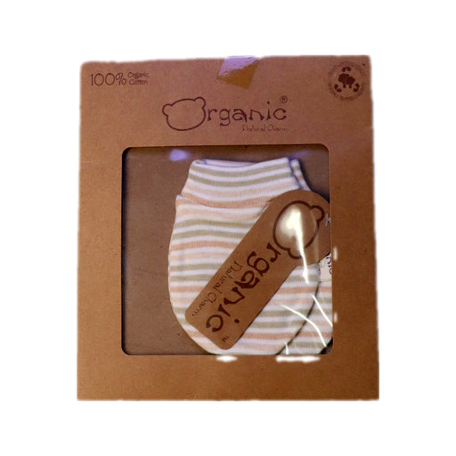 A Beige Gloves & Mittens from Organic Natural Charm in size 0-3M for neutral. (Front View)