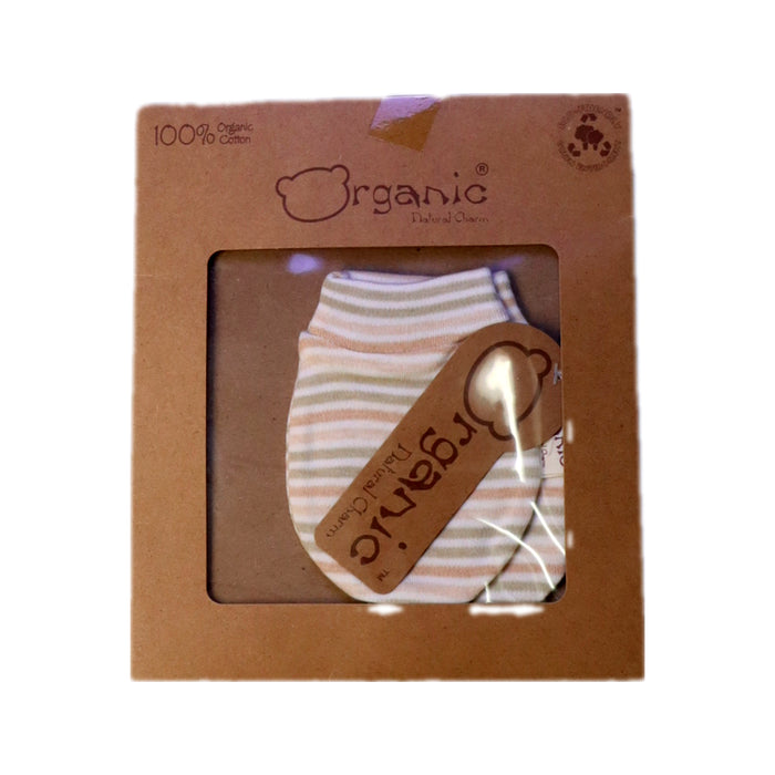 A Beige Gloves & Mittens from Organic Natural Charm in size 0-3M for neutral. (Front View)
