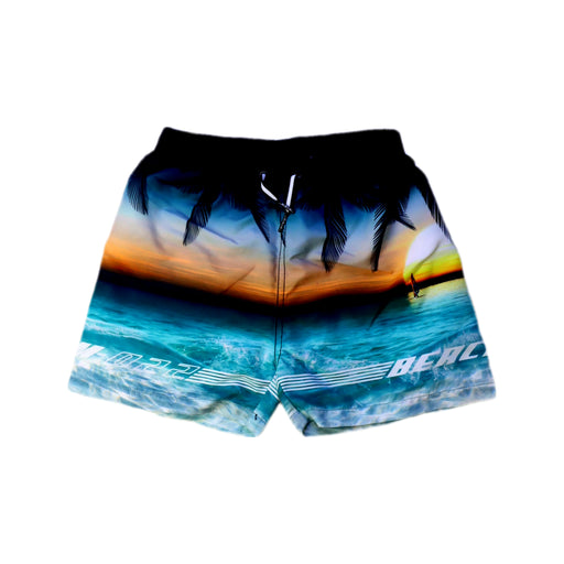 A Blue Swim Shorts from Molo in size 7Y for boy. (Front View)
