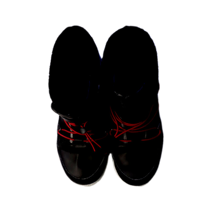 A Black Winter Boots from Moon Boot in size 9Y for neutral. (Back View)