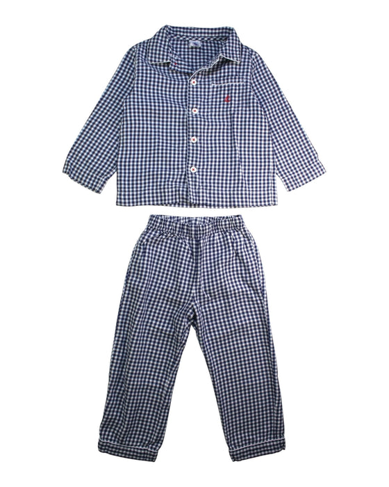 A Blue Casual Pants from Petit Bateau in size 3T for boy. (Front View)