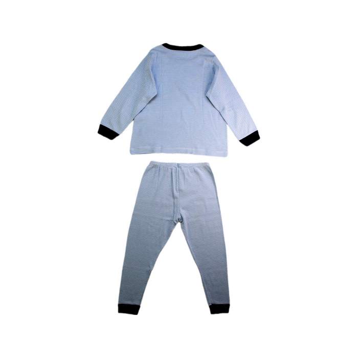A Blue Pyjama Sets from Petit Bateau in size 3T for boy. (Back View)