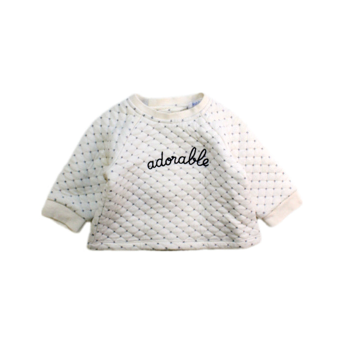 A White Long Sleeve Tops from Bout'Chou in size 0-3M for boy. (Front View)
