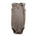 A Beige Sleeveless Bodysuits from Dimples in size Newborn for neutral. (Front View)