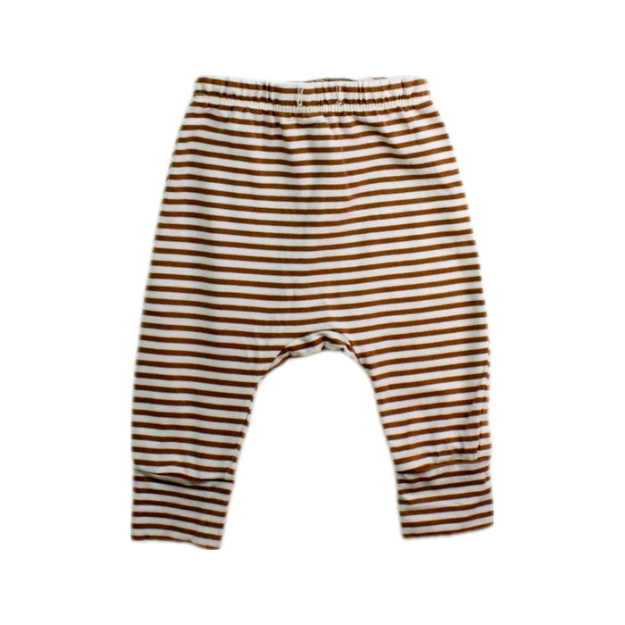 A Brown Casual Pants from Quincy Mae in size 3-6M for neutral. (Front View)