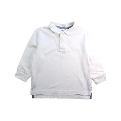 A White Long Sleeve Polos from Hanna Andersson in size 18-24M for boy. (Front View)